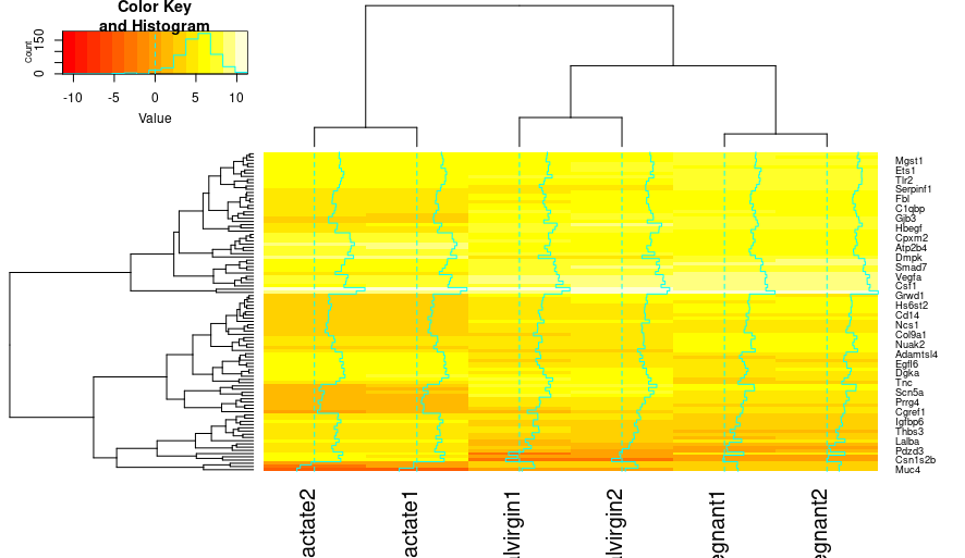 default output from heatmap.2